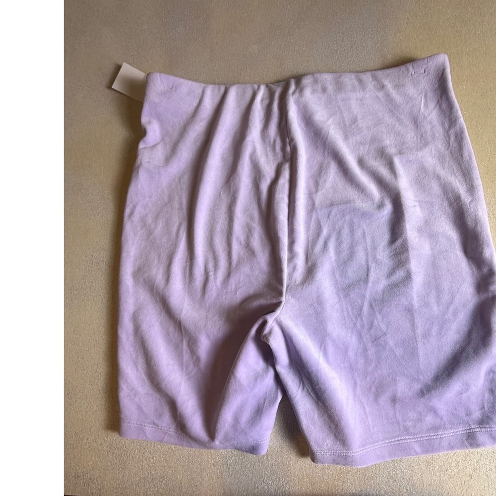 Juicy Couture Velour Crown Logo Bike Shorts Lavender Purple Womens XXL-970 - Picture 5 of 7